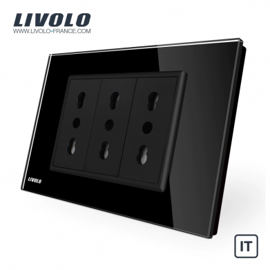 Electrical outlets in Italy - Black 