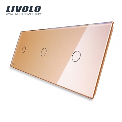 Plaque 3 boutons 1+1+1 - Livolo