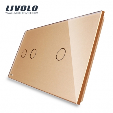 Plaque 3 boutons 2+1 - Livolo