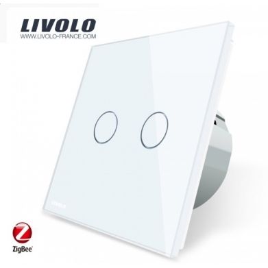Livolo seulement glasblende 2 fois vl-c1/c1-12 Noir Touch un De Lumière Commutateur