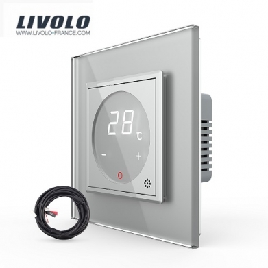 Thermostat avec sonde externe Gris - Livolo France