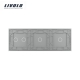 Plaque en verre trempé 1 bouton et 1 bouton et 2 boutons Dimensions : 222 mm * 80 mm gris