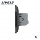 Interrupteur tactile va et vient  2 boutons Noir