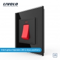 Interrupteur à bouton-poussoir électrique haute puissance Livolo EU standard 20A noir
