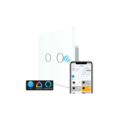 Interrupteur tactile Smart Home EC   - 2 bouton - Nouveau protocole EC-Control