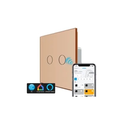 Interrupteur tactile Smart Home EC   - 2 bouton - Nouveau protocole EC-Control