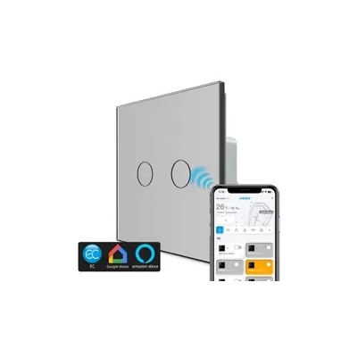 Interrupteur tactile Smart Home EC   - 2 bouton - Nouveau protocole EC-Control
