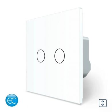 Interrupteur tactile pour volet roulant Smart Home EC   - 2 boutons - Nouveau protocole EC-Control