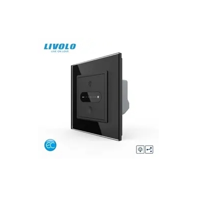 Interrupteur tactile Smart Home - 1 bouton - Nouveau protocole EC-SMART