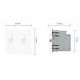 Interrupteur tactile Smart Home - 1 bouton - Nouveau protocole EC-SMART