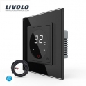 Thermostat avec fil externe Noir