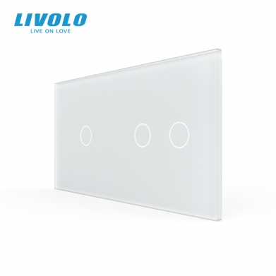 Plaque 3 boutons 1+2 - Livolo