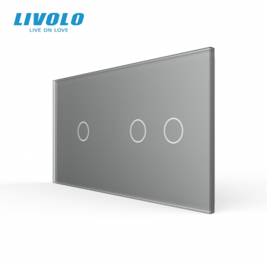 Plaque 3 boutons 1+2 - Livolo