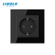 Prise tactile connectée – verre trempé – LIVOLO – design premium blanche