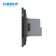 Prise tactile connectée – verre trempé – LIVOLO – design premium Noir