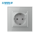 Prise tactile connectée – verre trempé – LIVOLO – design premium Gris
