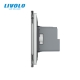 Prise tactile connectée – verre trempé – LIVOLO – design premium blanche