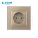 Prise tactile connectée – verre trempé – LIVOLO – design premium blanche