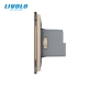 Prise tactile connectée – verre trempé – LIVOLO – design premium blanche