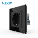 Prise murale avec USB &ndash; verre tremp&eacute; &ndash; LIVOLO &ndash; design premium