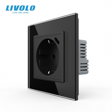 Prise murale avec USB &ndash; verre tremp&eacute; &ndash; LIVOLO &ndash; design premium