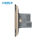 Prise murale avec USB – verre trempé gris – LIVOLO – design premium
