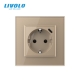 Prise murale avec USB – verre trempé gris – LIVOLO – design premium