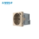 Mécanisme prise murale doré avec USB – module encastrable – LIVOLO
