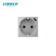 Mécanisme prise murale gris avec USB – module encastrable – LIVOLO