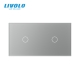 Plaque 2 boutons 1+1 - Livolo