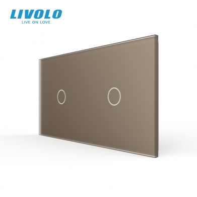 Plaque 2 boutons 1+1 - Livolo - Finition mate