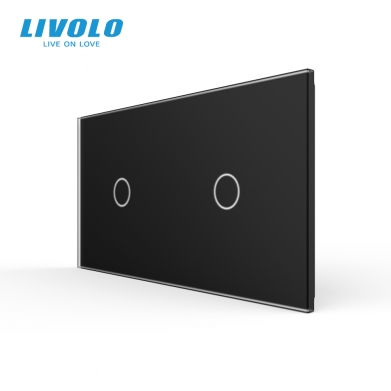 Plaque 2 boutons 1+1 - Livolo - Finition mate