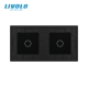 Plaque 2 boutons 1+1 - Livolo