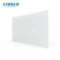 Plaque 2 boutons 1+1 - Livolo