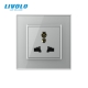 Prise universelle internationale LIVOLO 12-en-1 en verre – compatible EU US UK – 16A