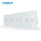 Interrupteur 4 boutons 1 + 1 + 1 + 1 / 4x1 voie